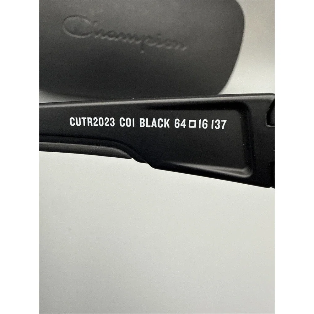 Champion CUTR2023 C01 Black HD Polarized 64-16-137mm Sunglasses & Hard Case MINT
